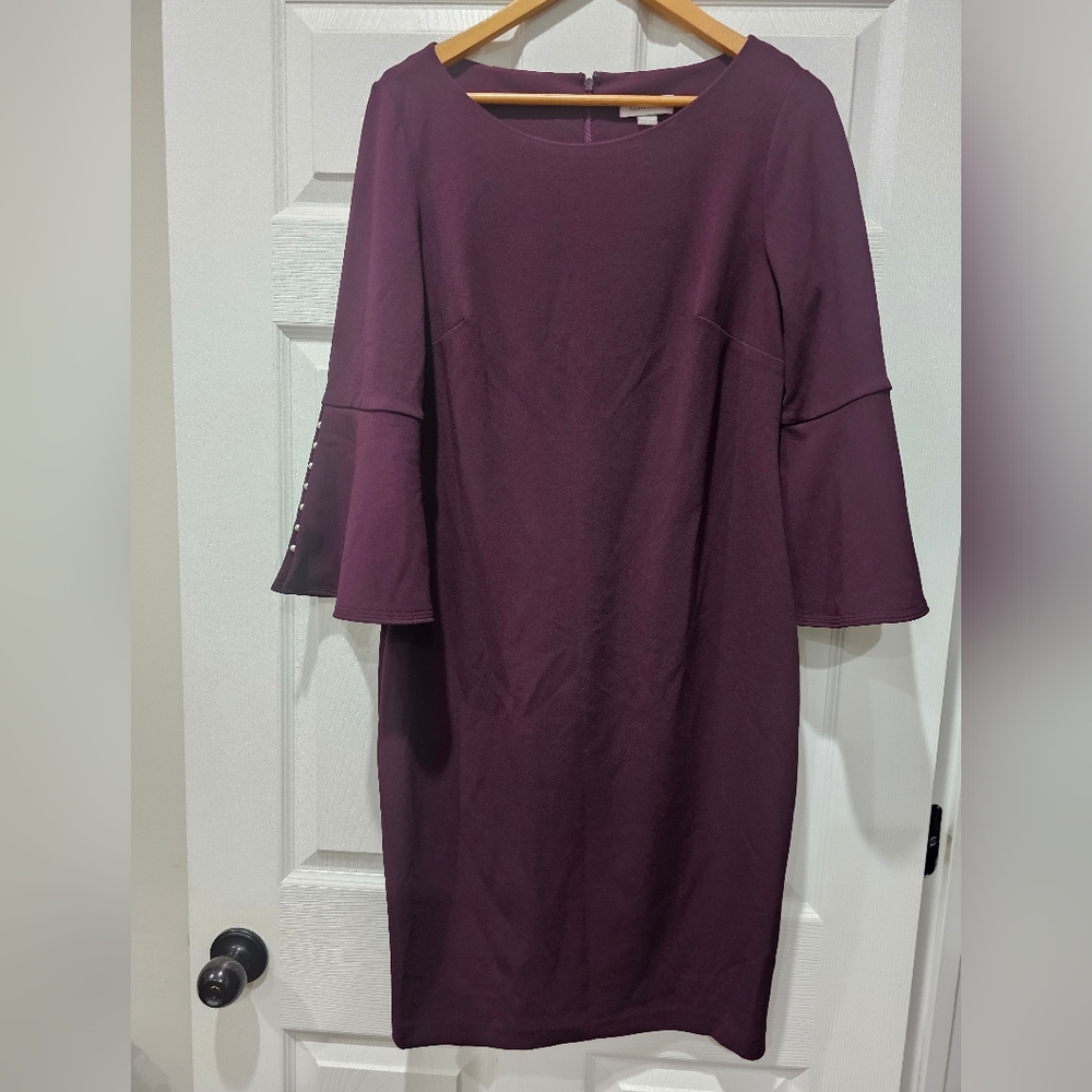Calvin Klein Dress with Pearl Sleeves